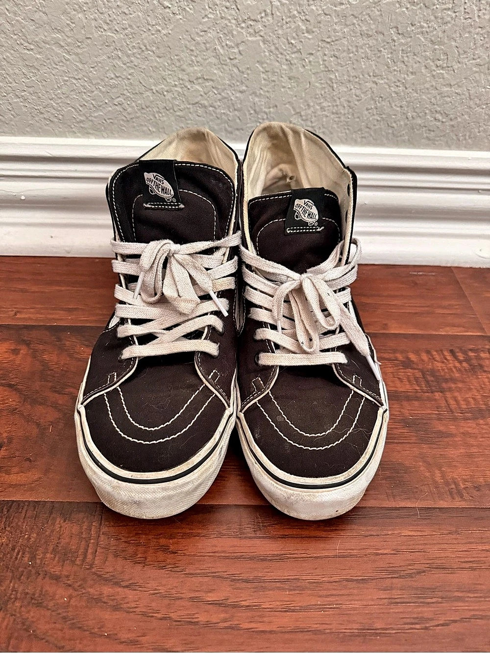 Vans Sk8-Hi High-Top Sneakers in Black & White